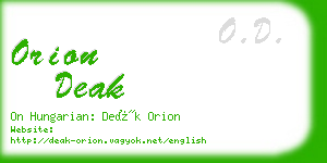 orion deak business card